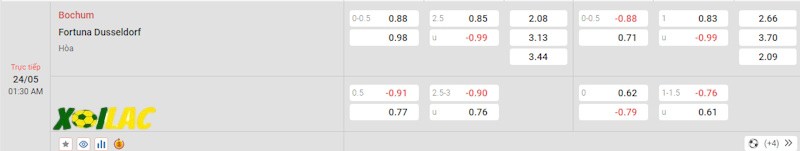 Soi kèo Bochum vs Dusseldorf 24/05/2024 – Tỷ lệ kèo Soi kèo Bochum vs Dusseldorf 24/05/2024 – Tỷ lệ kèo