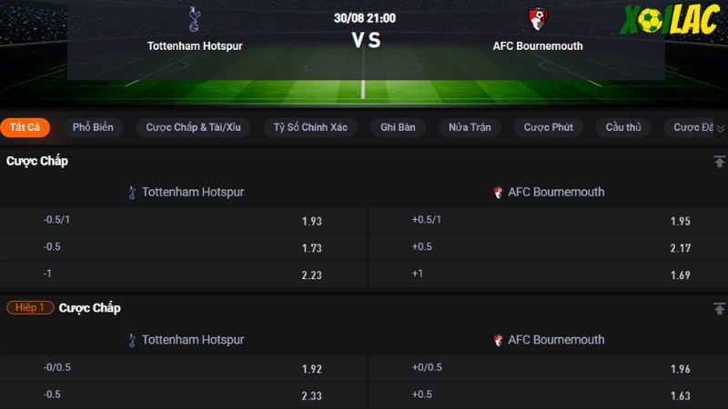 Tottenham vs Bournemouth